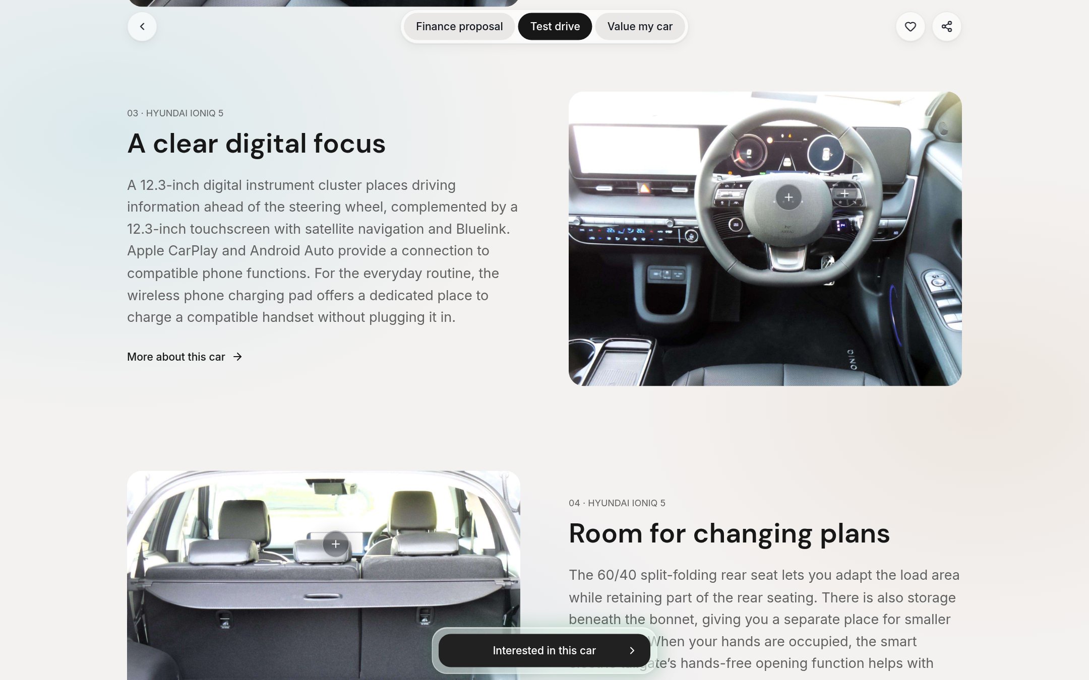 AI-written chapters about the car's equipment